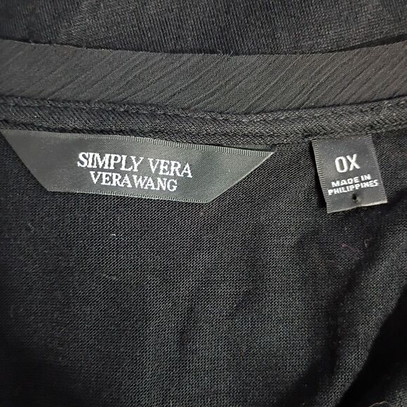 Simply Vera Wang Sleeveless Witchy Blouse Spiderwebs Hexagram Sheer Overlay 0X - Picture 2 of 6